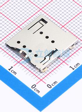 SIM卡连接器 SIM204-ZYB9AH1.5 SMD 自弹式 MicroSIM卡 卡座 1.5m