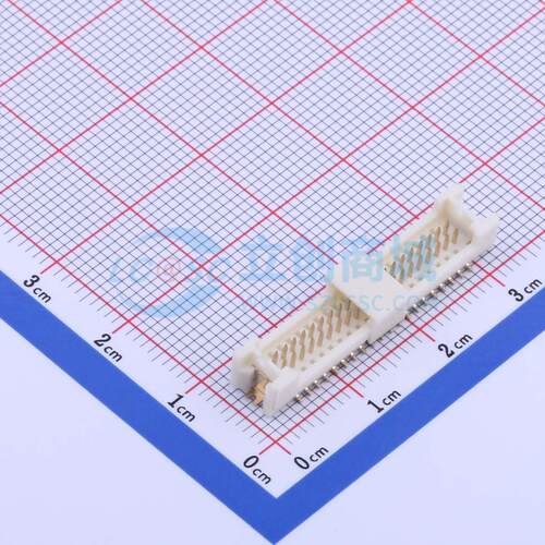 线对板针座 X9812WVS-2x20-6TV01 SMD,P=1.25mm 2x20P 立贴 原装
