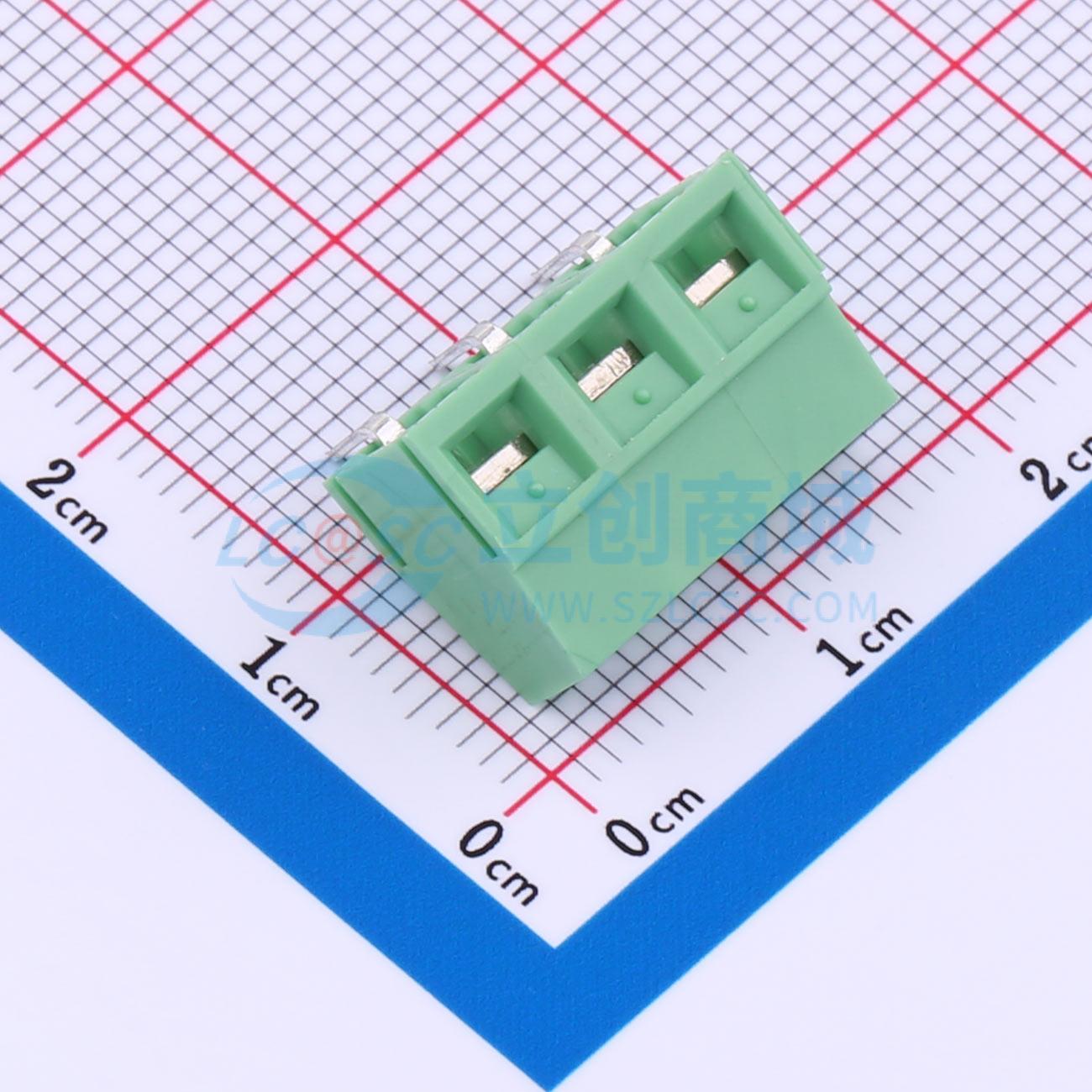 螺钉式接线端子 DB127R-5.08-3P-GN-S P=5.08mm 电子元器件配单