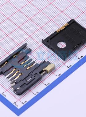 SIM卡连接器 SIM-212S-8P SMD 卡托式 MiniSIM卡 卡座 3mm MiniSI
