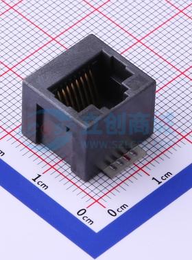 以太网连接器 RC02057 RJ45插座 立贴 无屏蔽 原装