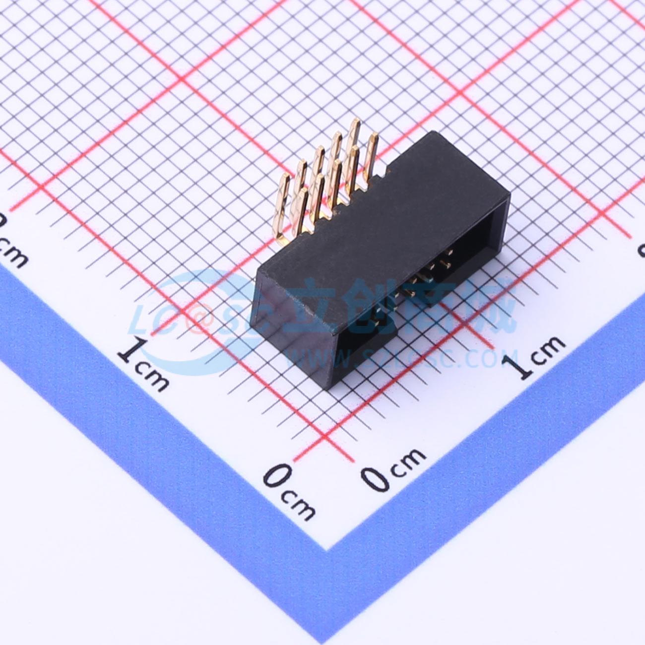 连接器 X1270WR-2x05A-6TV01 弯插,P=1.27mm