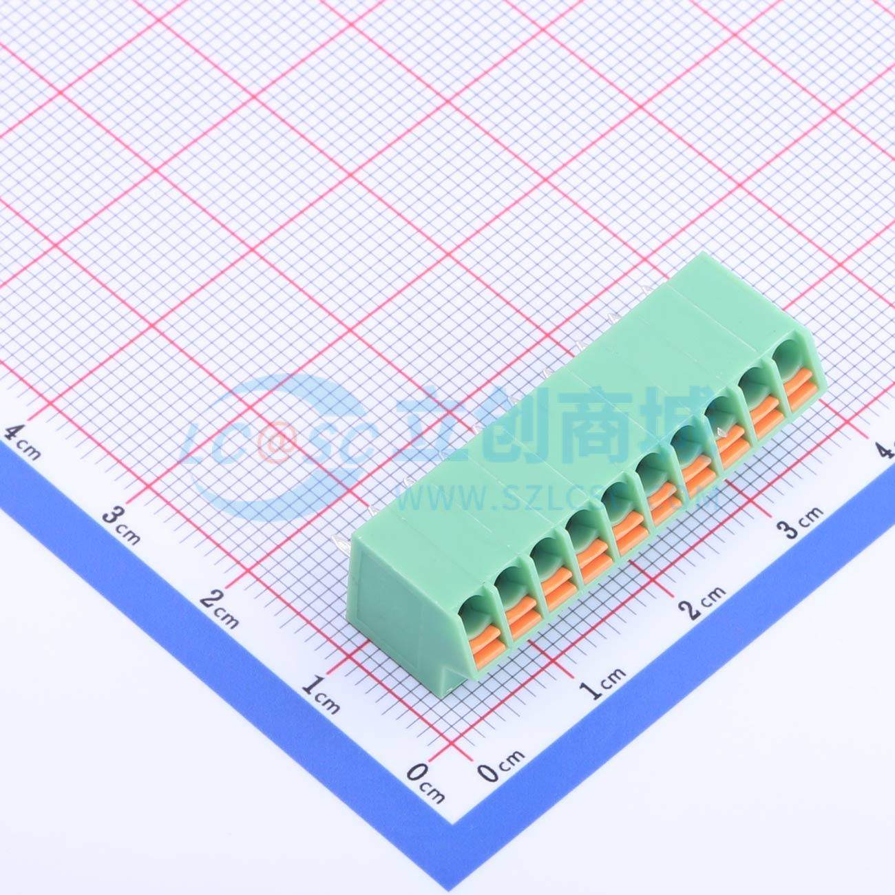 弹簧式接线端子 KF250NH-3.5-10P 插件P=3.5mm 1x10P 10P 原装