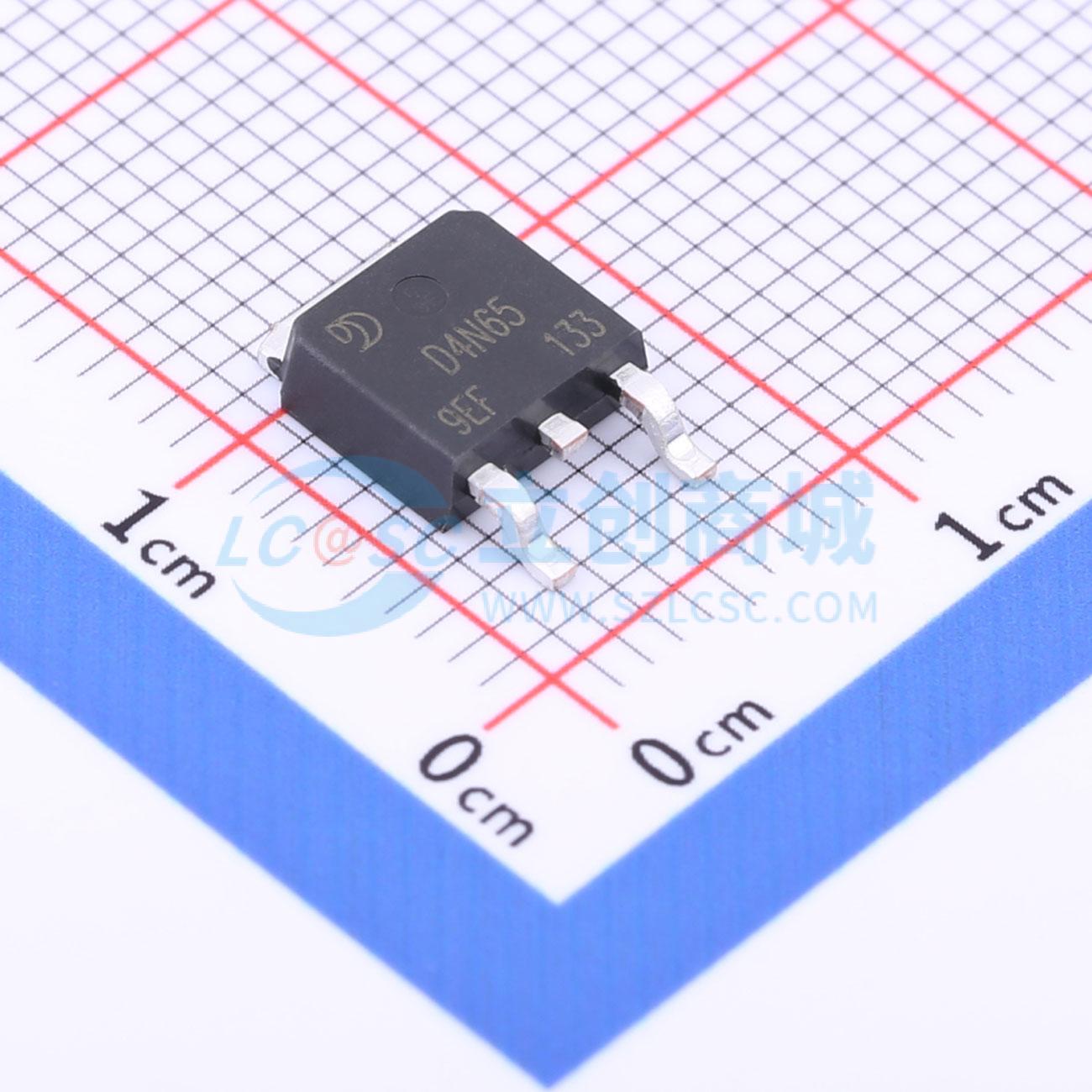 场效应管MOS D4N65 TO-252-3 650V 4A 晶导微电子 原装正品