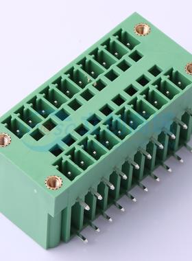 插拔式接线端子 DB2ERHM-3.81-2*10P-GN 弯插,P=3.81mm 原装正品