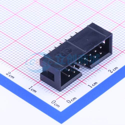连接器 2.54-2*7P简牛 插件,P=2.54mm 2x7P 简牛座