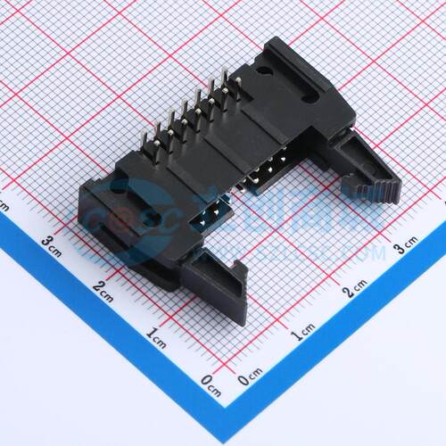 连接器 DS1011-14RBSiB7-B 插件,P=2.54mm 2x7P 牛角扣