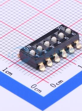 拨码开关 DSIC06LSGET SMD-12P,6x15.2mm 原装 电子元器件配单