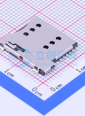 SIM卡连接器 SMC-202-6 SMD 自弹式 MicroSIM卡 卡座 1.35mm Micr