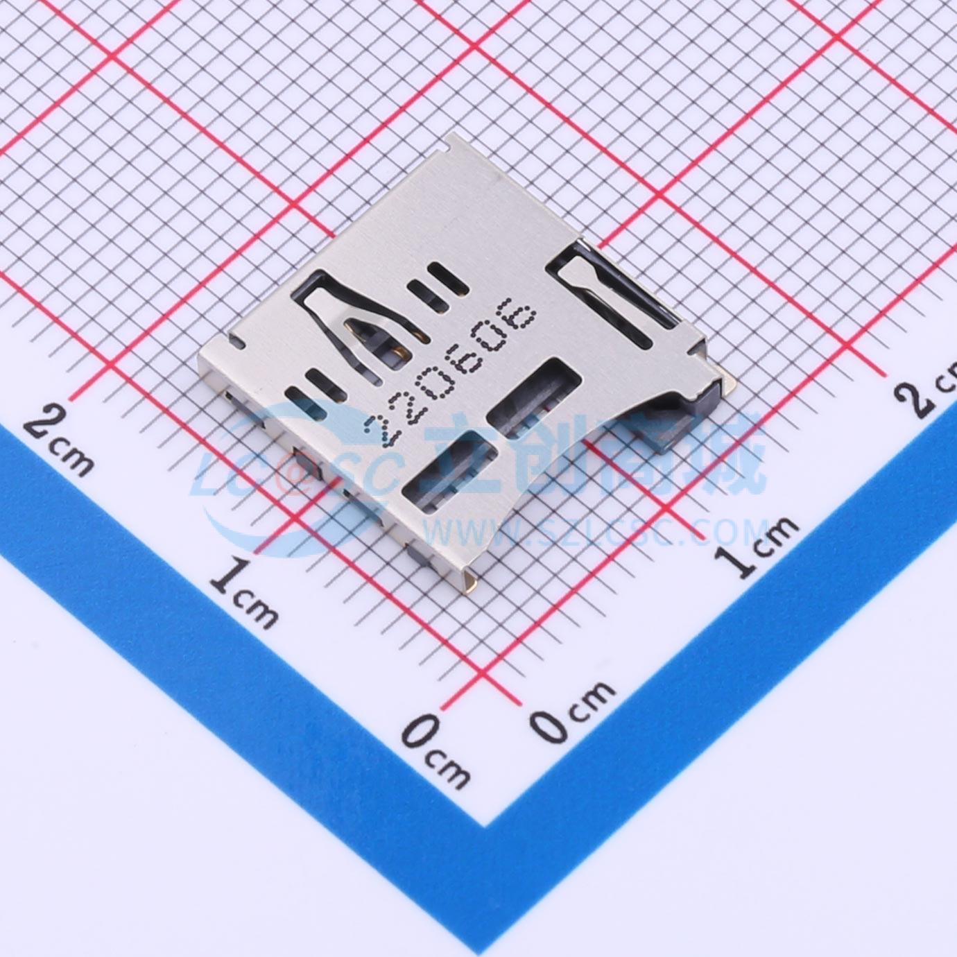 SD卡/存储卡连接器 TF-125-ARP10 SMD 自弹式 MicroSD卡(TF卡) 卡