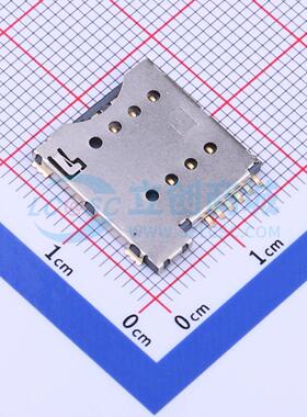 SIM卡连接器 SMC-202S-ARP6 SMD 自弹式 MicroSIM卡 卡座 1.35mm