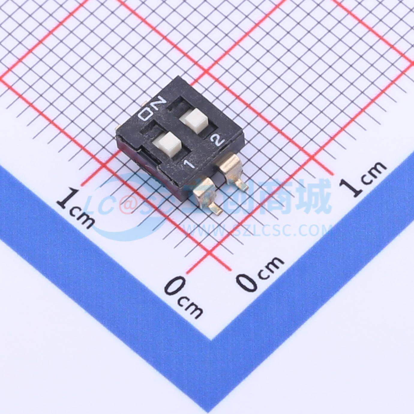 拨码开关 KH-10027B-SMT2.54-2P SMD-4P,6x6.2mm 电子元器件配单