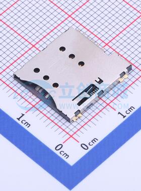 SIM卡连接器 XKSIM-114 SMD 自弹式 MicroSIM卡 卡座 1.35mm Micr