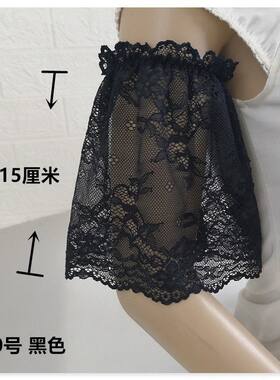 薄款假袖子蕾丝拼接T恤短袖接中袖花边装饰袖手袖套短款网纱手套