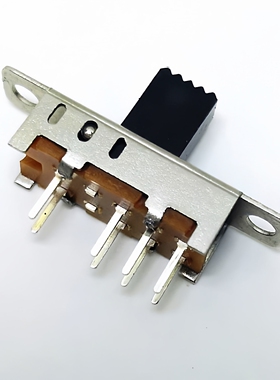 三档带耳立式拨动开关SS-23E04双排3档8脚滑动开关2P3T小电流开关