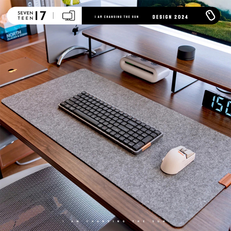 【定制尺寸】毛毡桌垫超大号鼠标垫高级感电脑桌垫办公垫加厚防滑