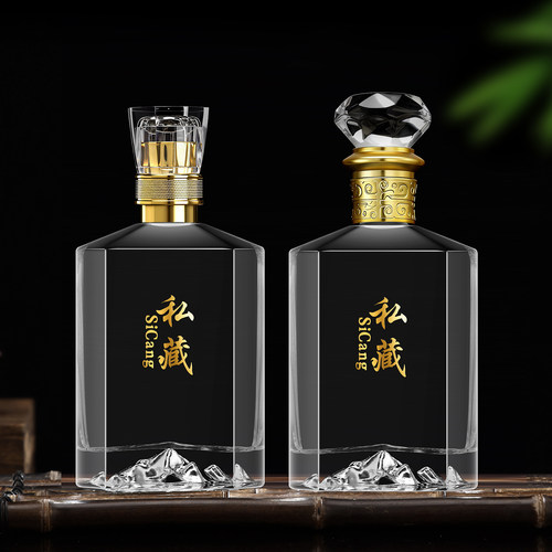 高端玻璃白酒空瓶自酿密封定制