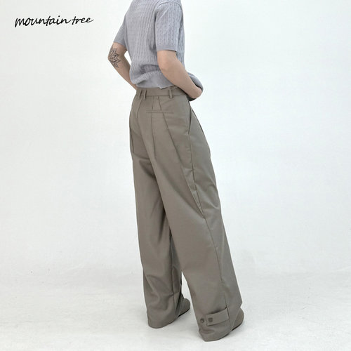 mountain tree设计感拖地阔腿裤男宽松走秀款垂感高腰男士西裤