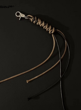 手工编织蜡绳挂件裤绳腰间配饰包挂件Clean fit