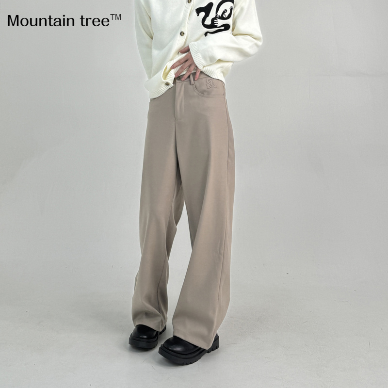 mountain tree秋冬TR面料简约垂感西裤显瘦宽松休闲裤直筒百搭