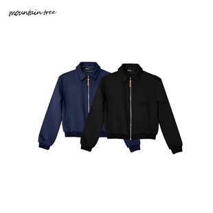 mountain treemiu系设计感翻领夹棉夹克男秋冬cleanfit百搭外套