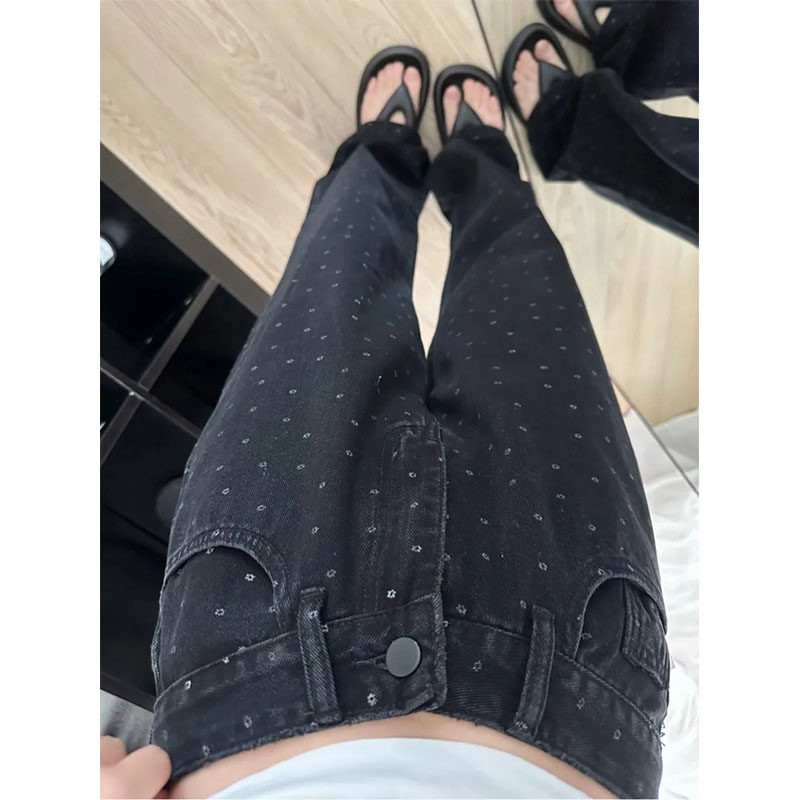 直筒裤子牛仔梨形身材图片