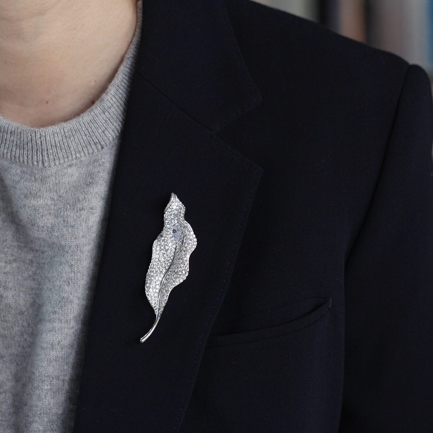 ITALKS喻棠|等春归|925银镀金艺术树叶满钻女华丽宴会度假