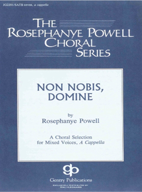 阿卡贝拉Non Nobis Domine SATB SSAA打击乐无伴奏合唱a cappella