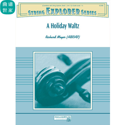 1.5级 交响弦乐 圣诞华尔兹总分谱总谱分谱 MP3 A Holiday Waltz