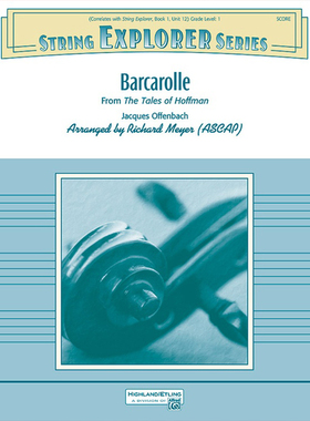 交响弦乐 霍夫曼的故事 船歌 奥芬巴赫1级总分谱MP3 Barcarolle