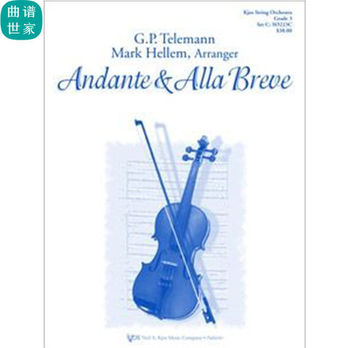 弦乐团 行板(稍快)NDANTE & ALLA BREVE 3级重奏 总谱 分谱 MP3