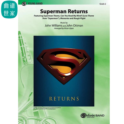 【管乐团】Superman Returns超人归来 2.0级 管乐合奏总分谱MP3