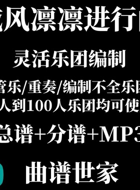 3.0级威风凛凛进行曲 Pomp and Circumstance灵活编制 重奏总分谱