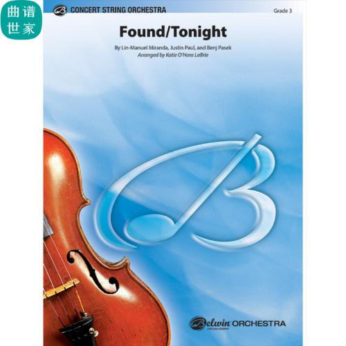 找到/今晚 Found-Tonight 弦乐团 3-4级 总谱 分谱 mp3