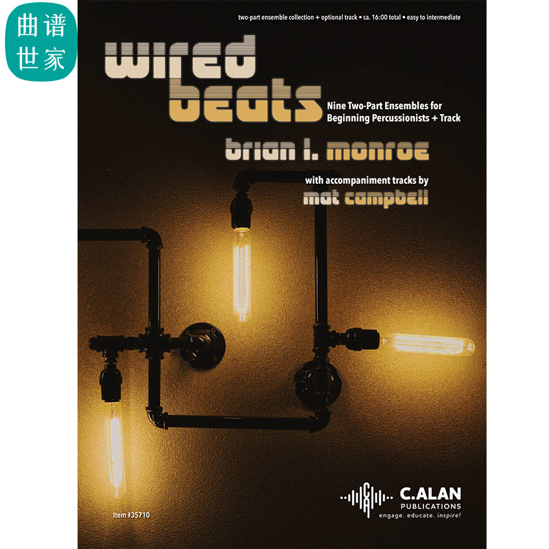 打击乐二重奏 Wired Beats 小学生 哑鼓垫二重奏合集初级 总分谱