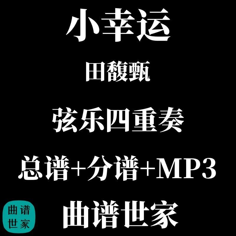 【弦乐四重奏】小幸运 我的少女时代 总谱 分谱 MP3