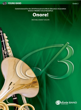 Onore!尊敬的! 管乐团总谱 2级总谱 分谱 mp3