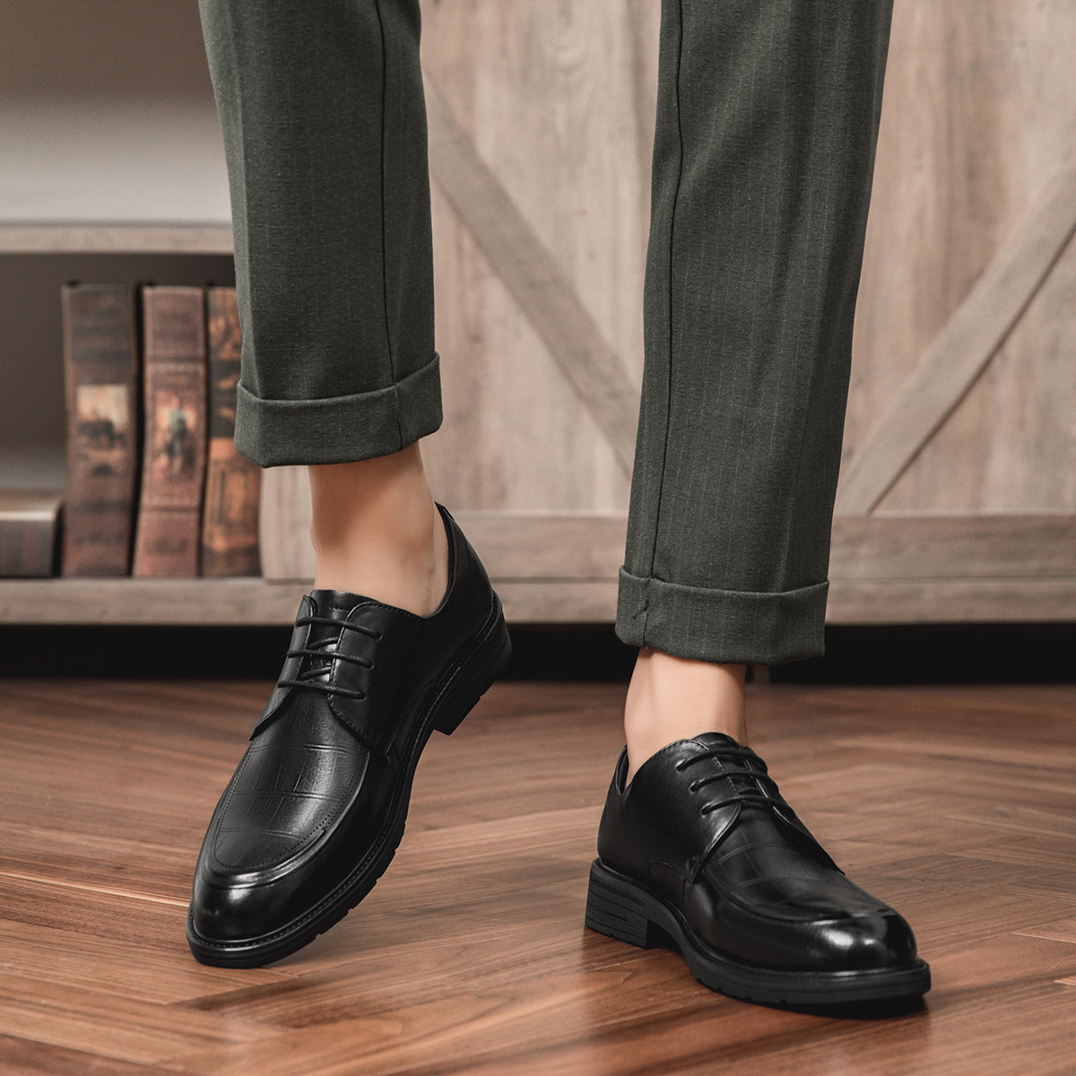 aaa男鞋2022秋冬新款舒适真皮商务正装休闲英伦青年结婚德比皮鞋