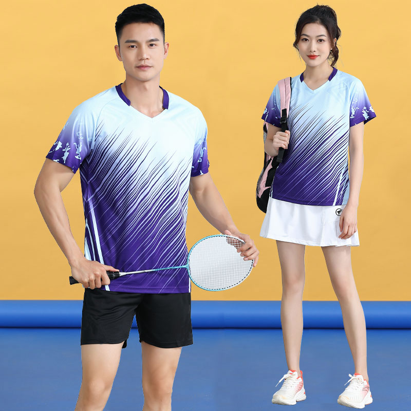 羽毛球上衣男短袖速干大赛服定制