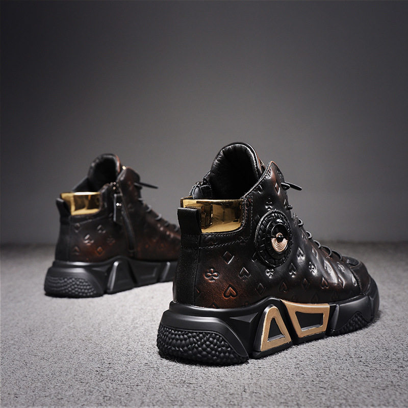 万象润禾-二棉鞋男款冬季加绒男鞋保暖马丁靴真皮男鞋头层牛皮