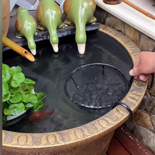 铜钱草鱼缸固水k培植物定植篮架造景水草根器挂钩铁艺多肉盆