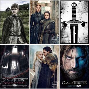 墙贴报纸火之歌美剧尺寸大海与宿舍冰卧室权力游戏电影挂画的