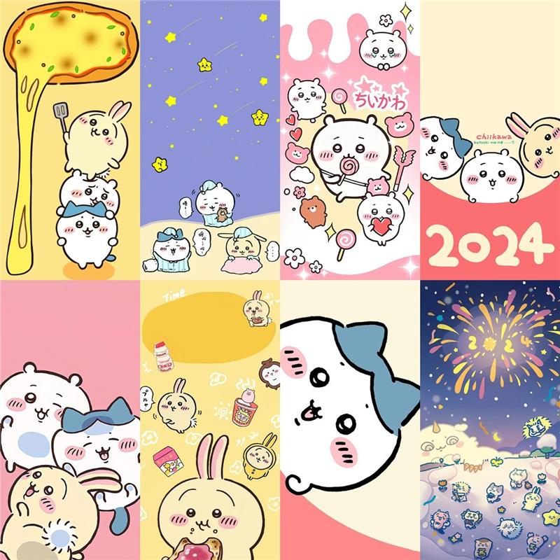 chiikawa背胶贴纸海报哇吉卡通动漫伊卡贴画海报周边儿童墙贴乌萨