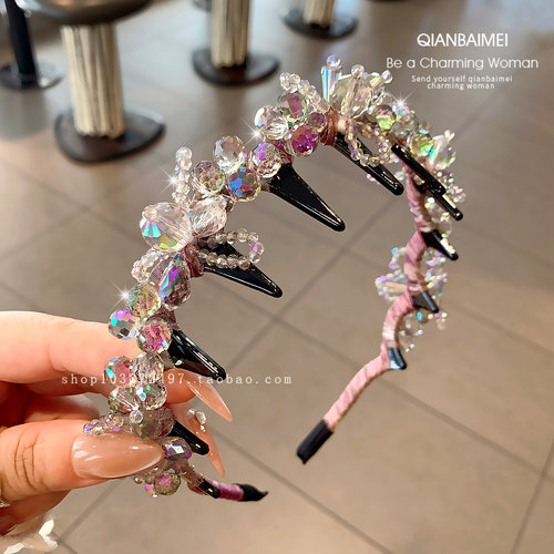 高端水晶满钻发箍女东大门头箍
