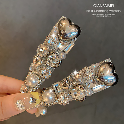 重工超闪水钻发夹精致高级感鸭嘴