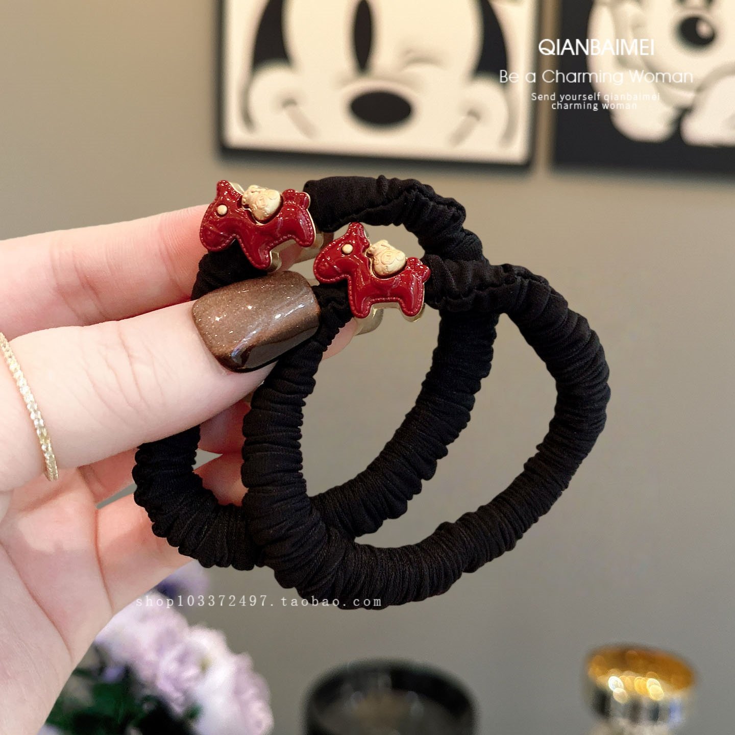 马上有钱~过年头饰红色小马发绳发圈高弹力皮筋扎马尾头绳女发饰,饰品/流行首饰/时尚饰品新,发饰,淘宝优惠券,粉丝福利购,淘宝优惠卷