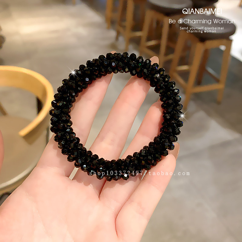 韩版高级感水晶串珠发圈女2025新款精致闪钻发绳头绳少女复古头圈,饰品/流行首饰/时尚饰品新,发饰,淘宝优惠券,粉丝福利购,淘宝优惠卷