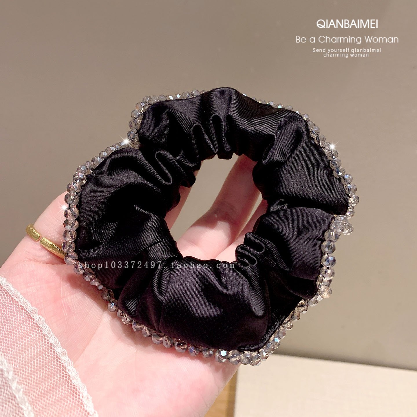 艺米诺法式水钻缎面发圈女韩国东大门新款小肠圈头绳皮筋发饰皮套,饰品/流行首饰/时尚饰品新,发饰,淘宝优惠券,粉丝福利购,淘宝优惠卷