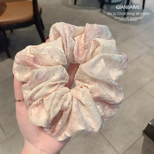 晕染甜美百搭肠圈气质女扎发