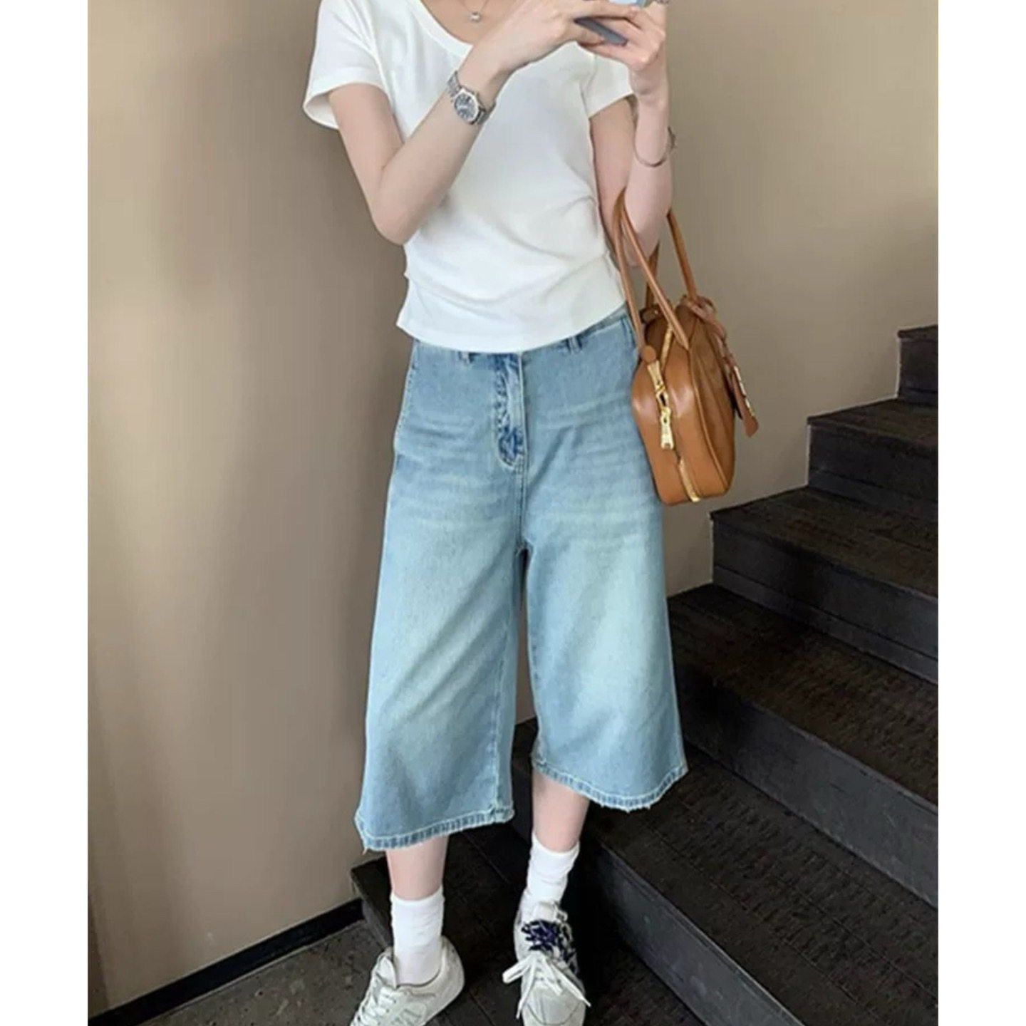 富尔大码定制女装肥妹妹mm复古水洗阔腿牛仔夏高腰宽松显瘦七分裤,女装/女士精品,大码裤装,淘宝优惠券,粉丝福利购,淘宝优惠卷